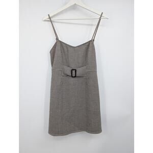 Free People My Girl Houndstooth Mini Dress Women's 4 Preppy Academia Schoolgirl